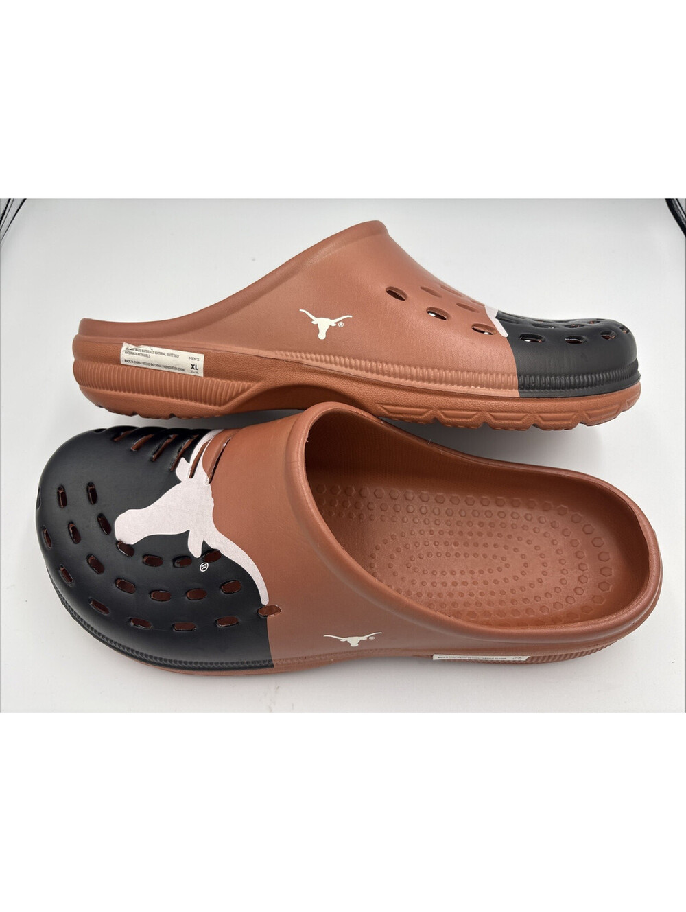 FOCO Texas Longhorns Big Logo Clogs Men's XL 13/14 Burnt Orange